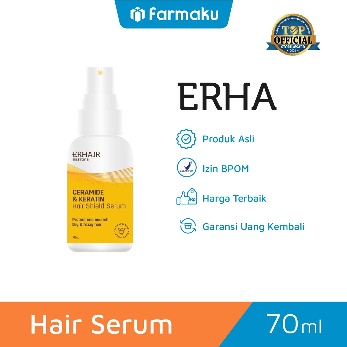 Erhair Restore Hair Shield Serum Ceramide and Keratin