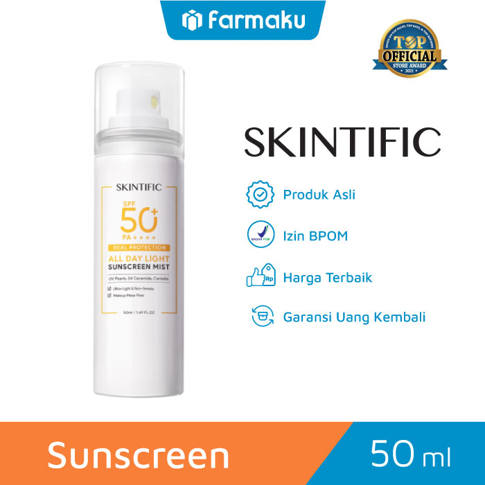 Skintific Sunscreen Mist All Day Light SPF 50 PA++++